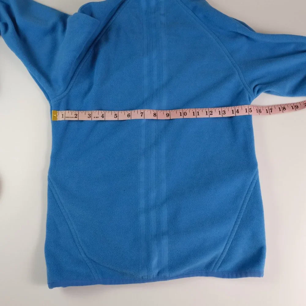 Adidas Jacket Pullover Women’s Size Small Fleece Quarter Zip Blue - Picture 10 of 11